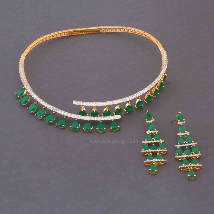 Emerald Alla Hasli Zirconia Jewellery Set
