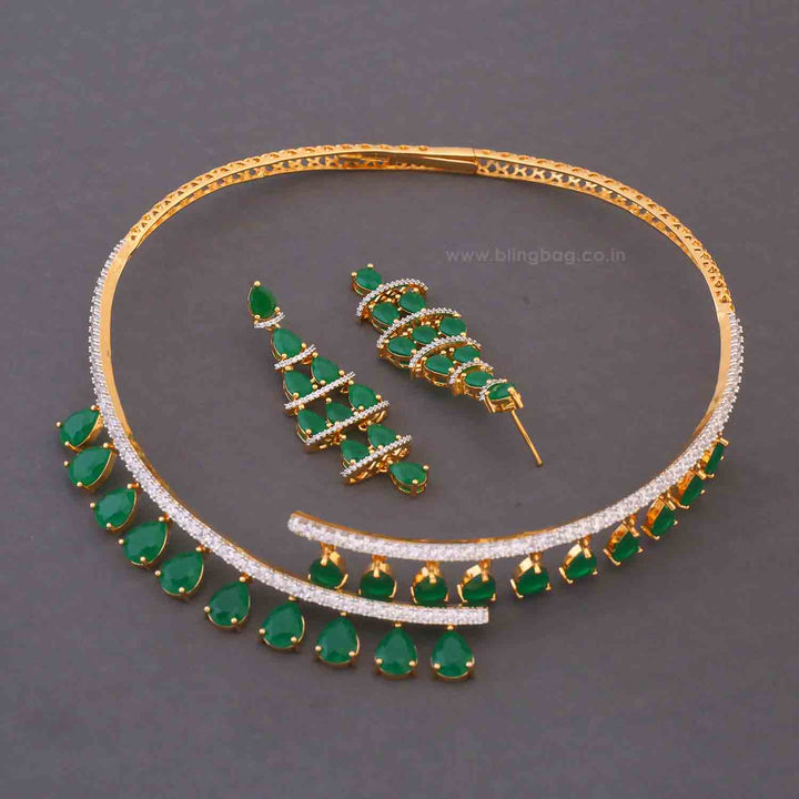 Emerald Alla Hasli Zirconia Jewellery Set