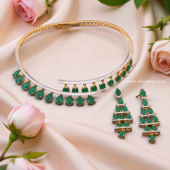 Emerald Alla Hasli Zirconia Jewellery Set
