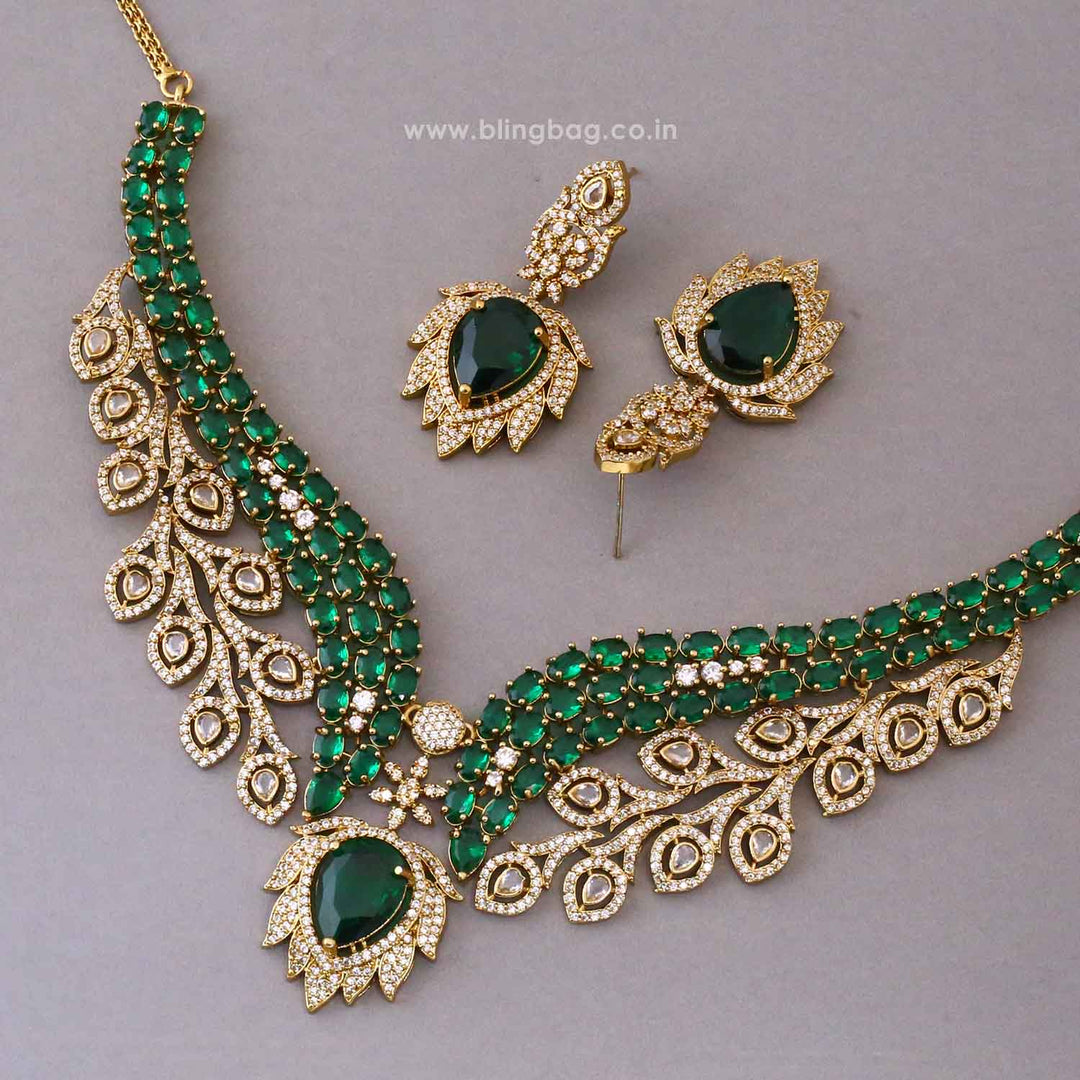 Emerald Allure Victorian Jewellery Set - New Arrival