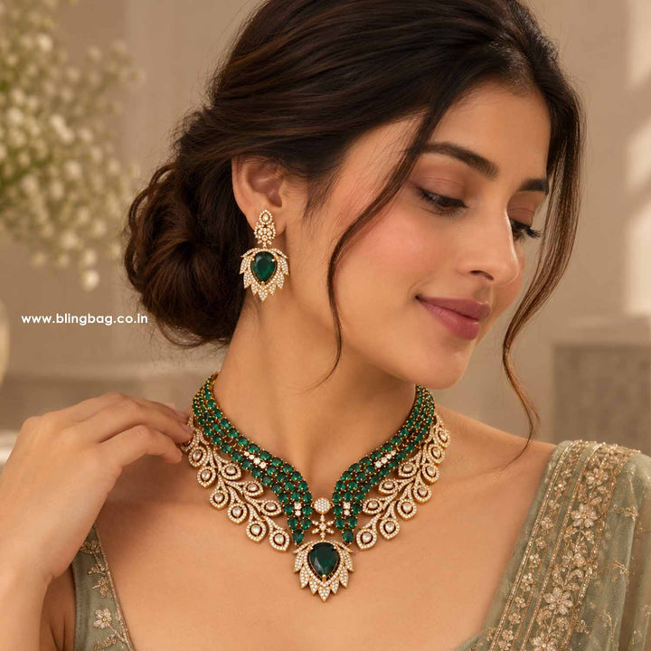 Emerald Allure Victorian Jewellery Set - New Arrival
