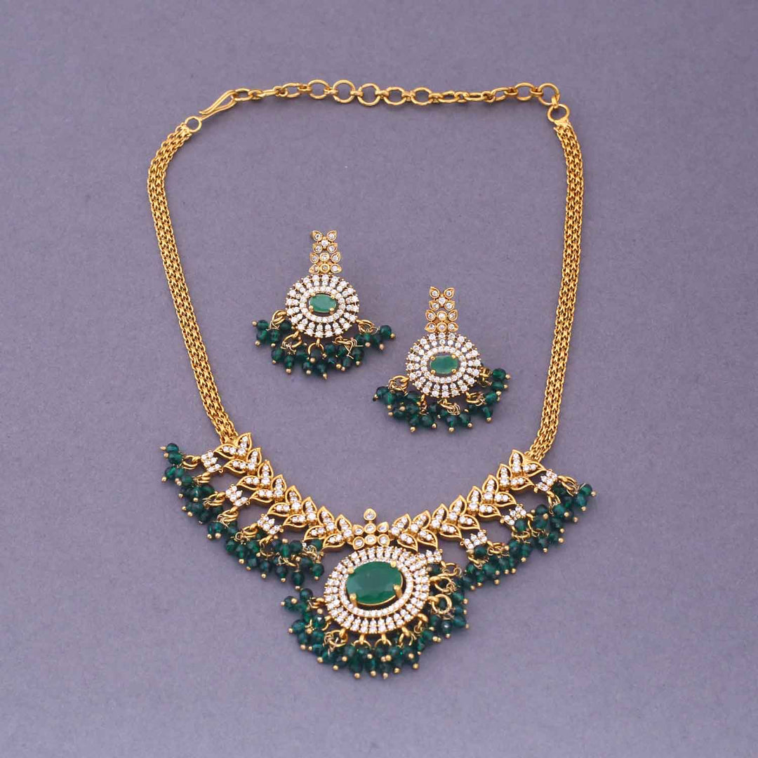 Emerald Alvina Antique Jewellery Set - New Arrival