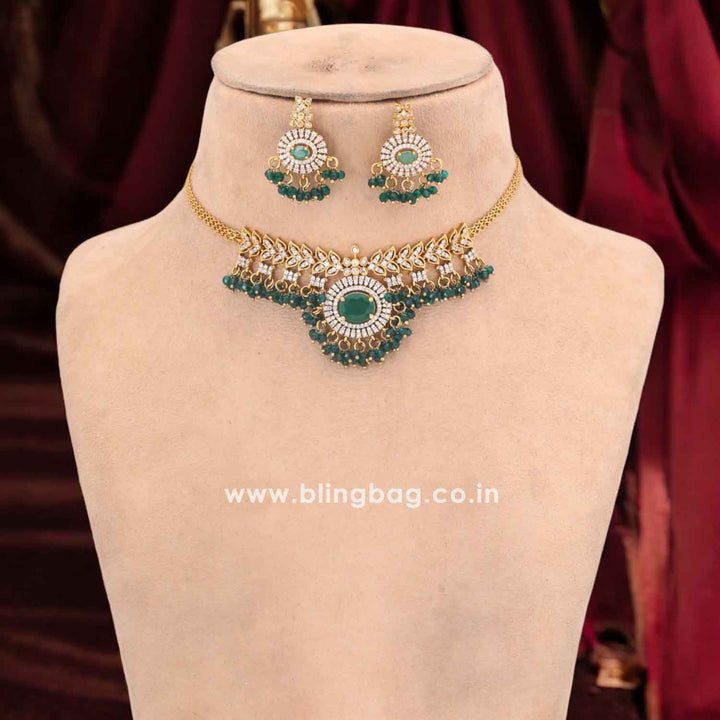 Emerald Alvina Antique Jewellery Set - New Arrival