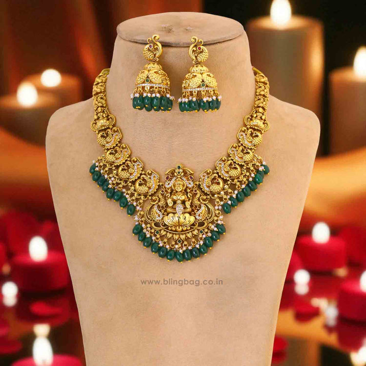 Emerald Ambalikaika Temple Jewellery Set - New Arrival