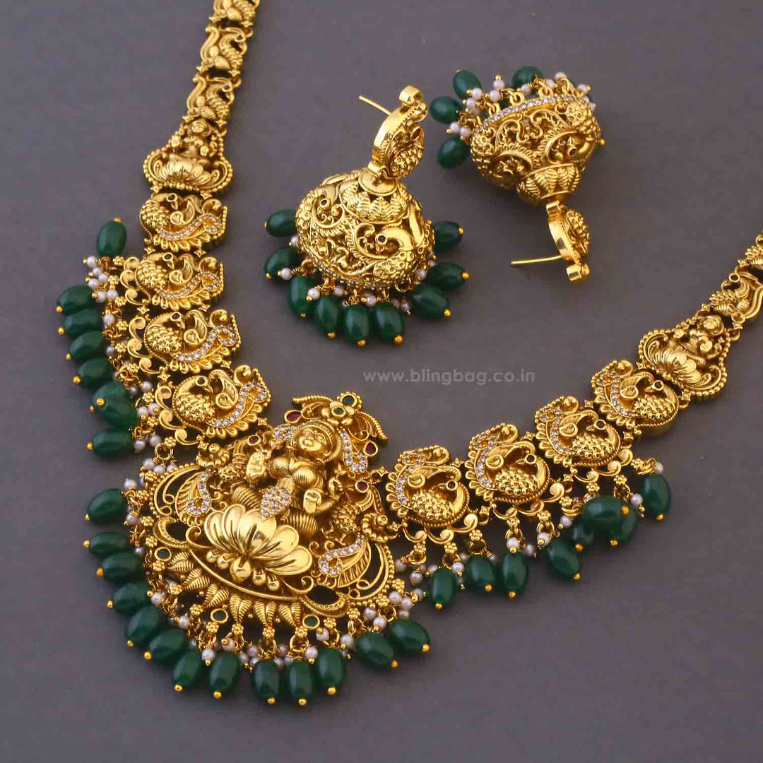 Emerald Ambalikaika Temple Jewellery Set - New Arrival
