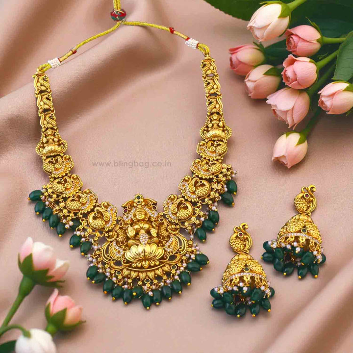 Emerald Ambalikaika Temple Jewellery Set - New Arrival