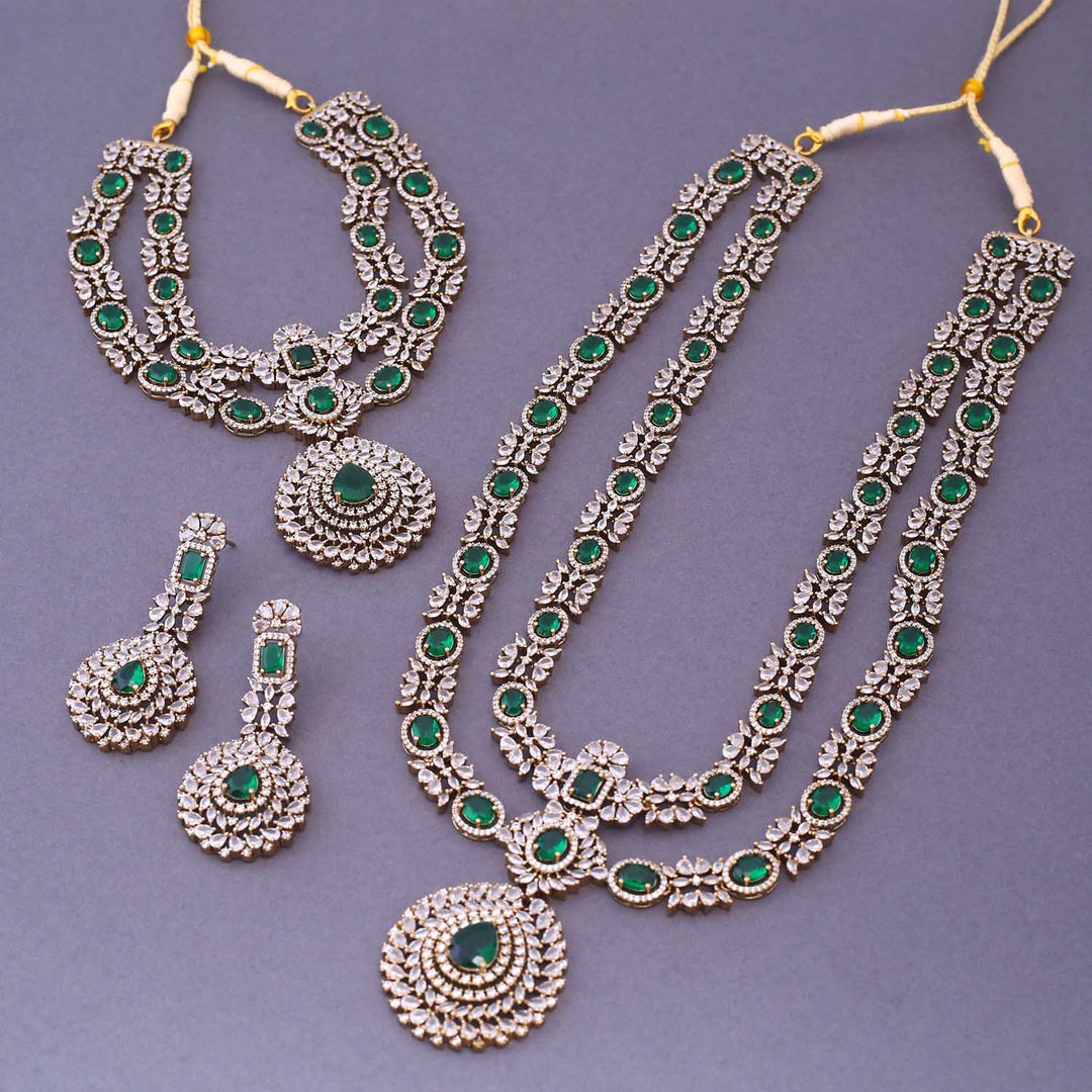 Emerald Andromeda Bridal Victorian Jewellery Set - New Arrival