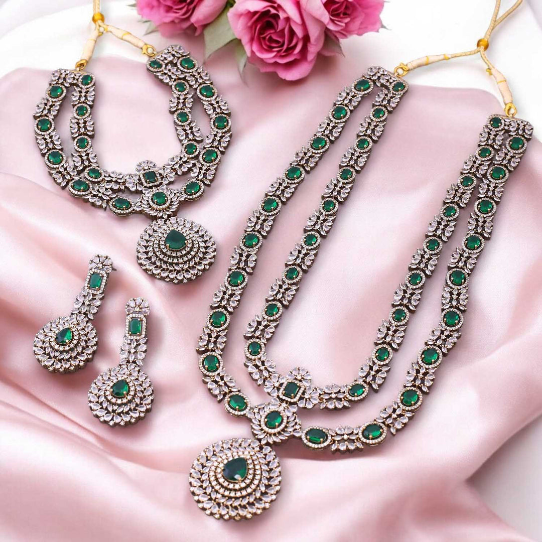 Emerald Andromeda Bridal Victorian Jewellery Set - New Arrival