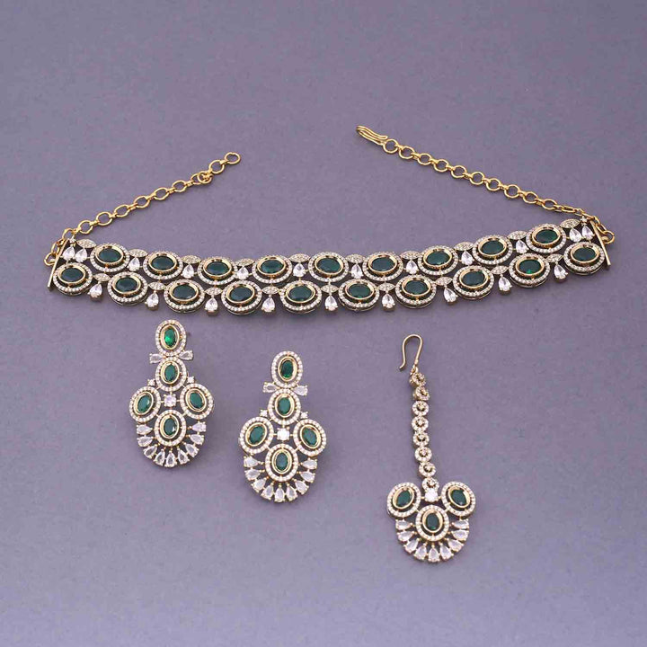 Emerald Anikka Bridal Victorian Jewellery Set - New Arrival