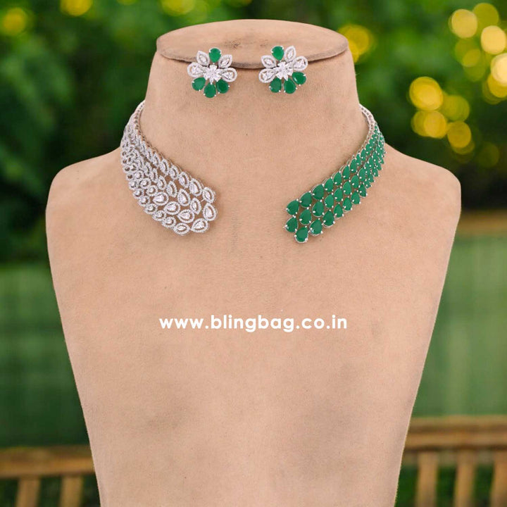 Emerald Anison Hasli Zirconia Jewellery Set