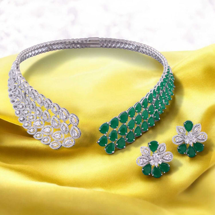 Emerald Anison Hasli Zirconia Jewellery Set