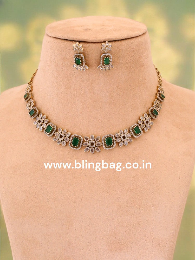 Emerald Anja Victorian Jewellery Set - New Arrival