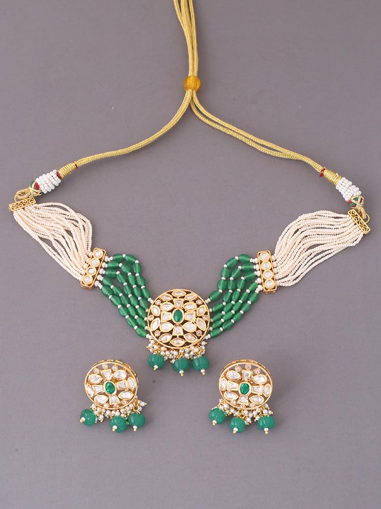 Light Weight Anjali Jewellers Gold Necklace Designs With Price Pc