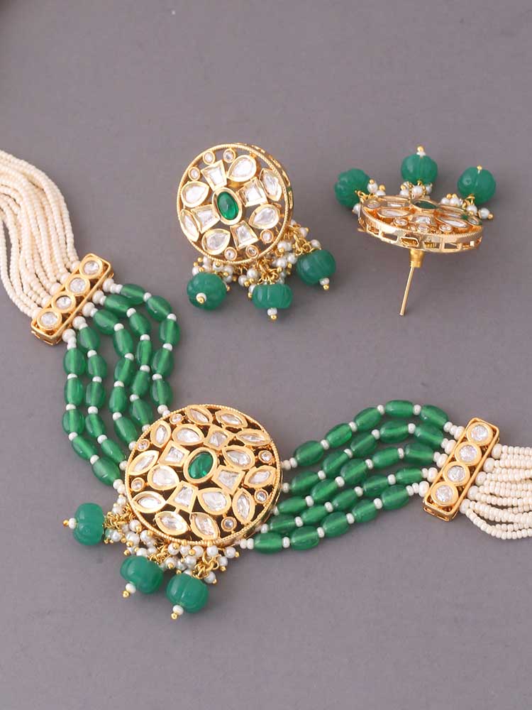 Emerald Anjali Jewellery Set