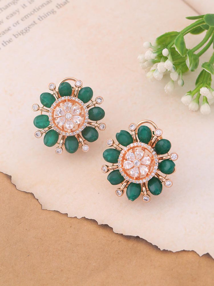 Emerald Annette Zirconia Studs