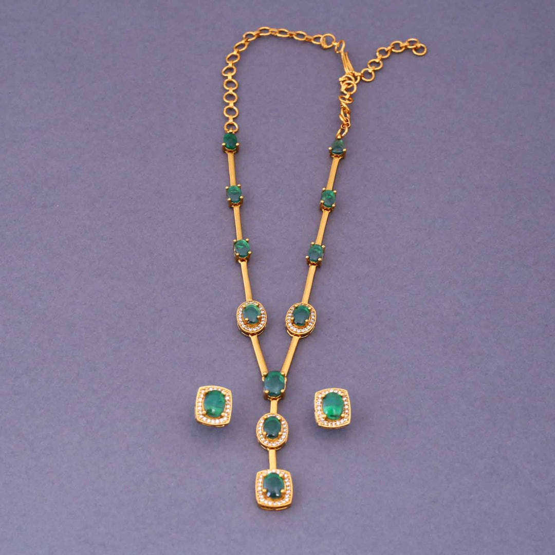 Emerald Anshuma Antique Jewellery Set-New Arrival