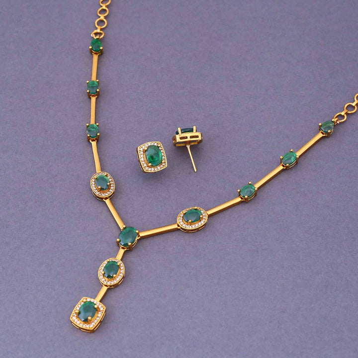 Emerald Anshuma Antique Jewellery Set-New Arrival