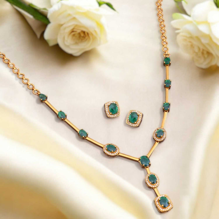 Emerald Anshuma Antique Jewellery Set-New Arrival
