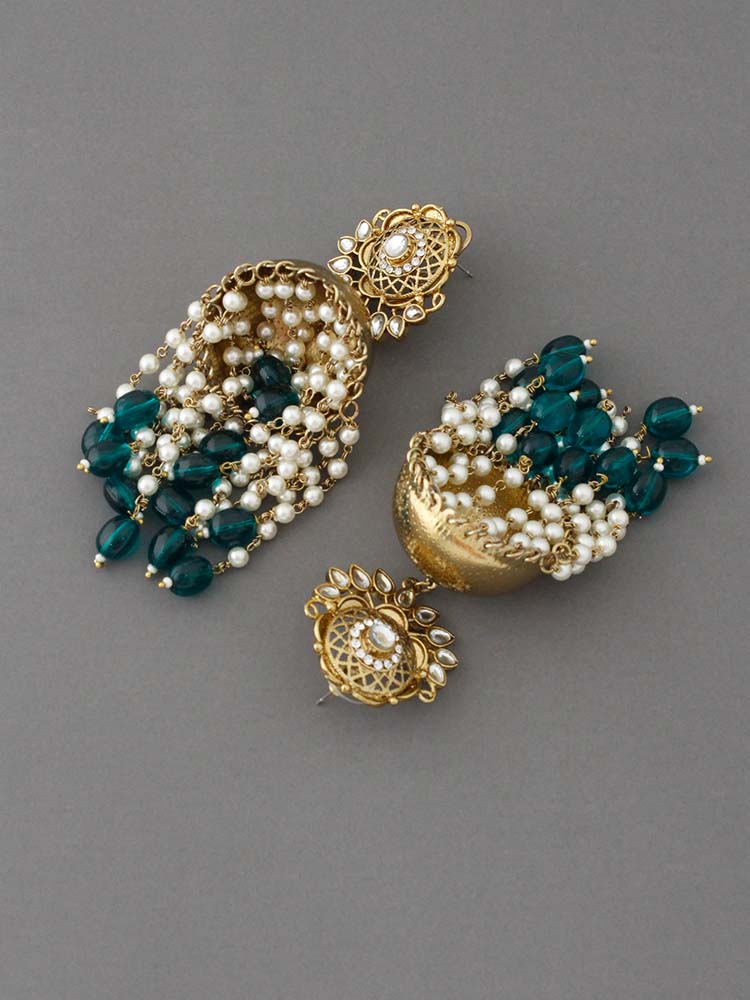 Emerald Anupriya Jhumkis