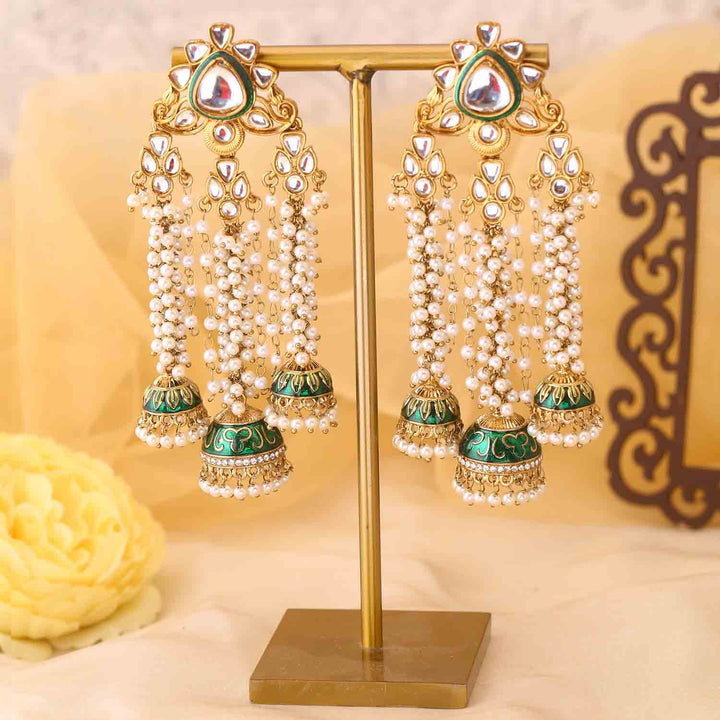 Emerald Anushka Jhumkis