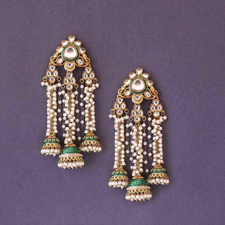 Emerald Anushka Jhumkis