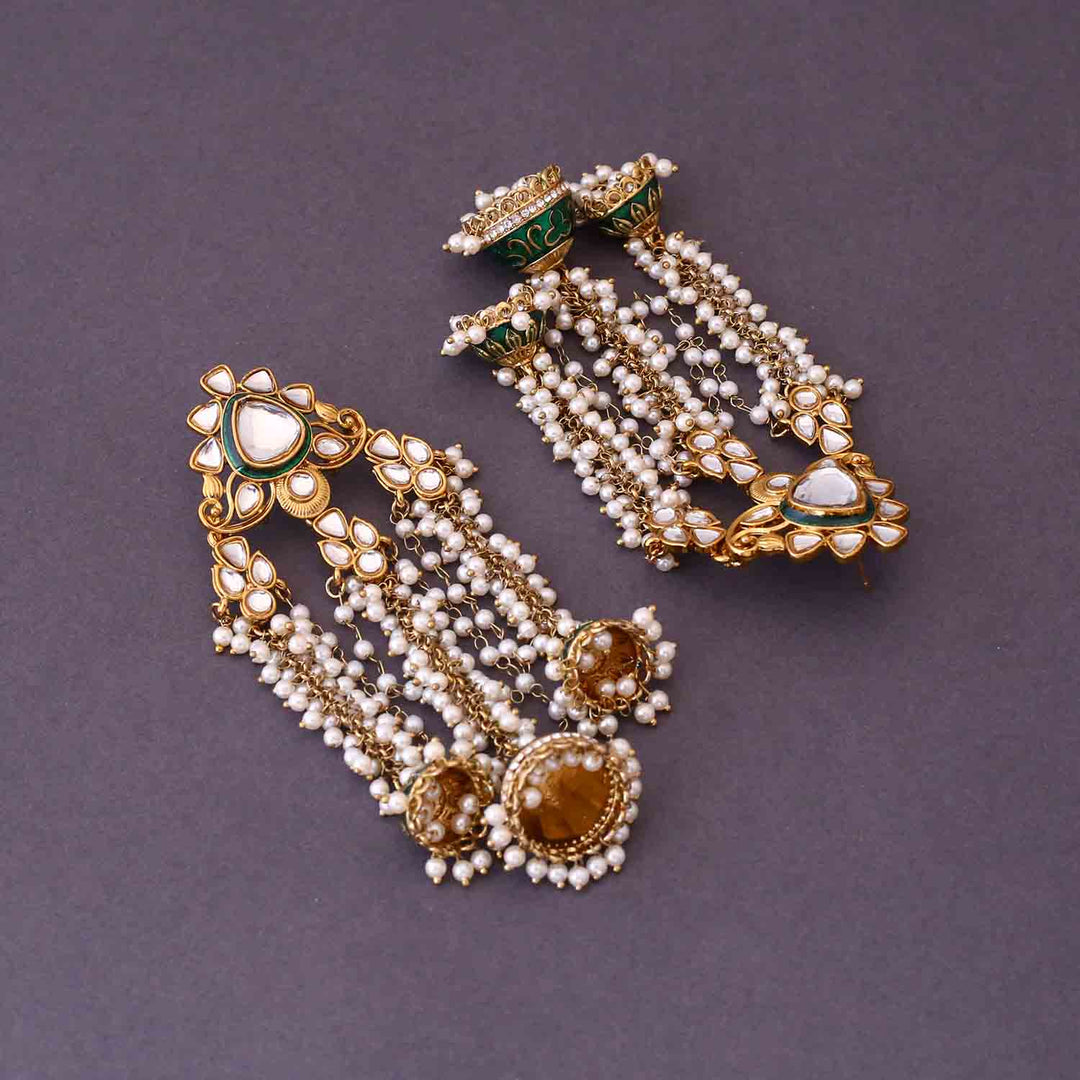 Emerald Anushka Jhumkis