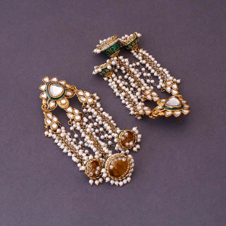 Emerald Anushka Jhumkis