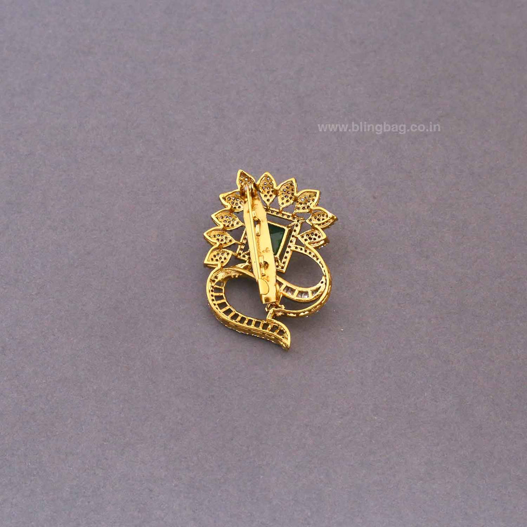 Emerald Aravalli Brooch