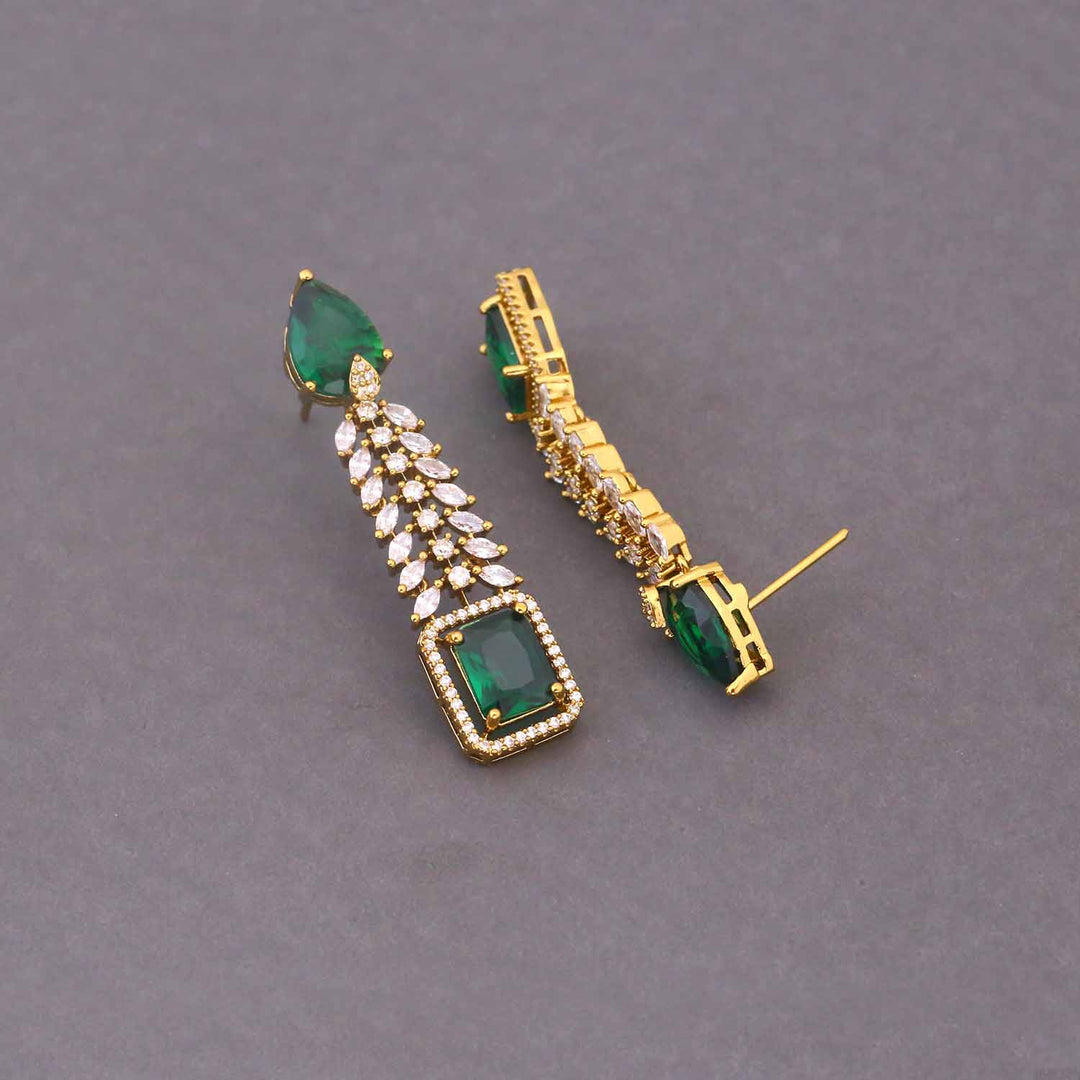 Emerald Arienna Zirconia Danglers