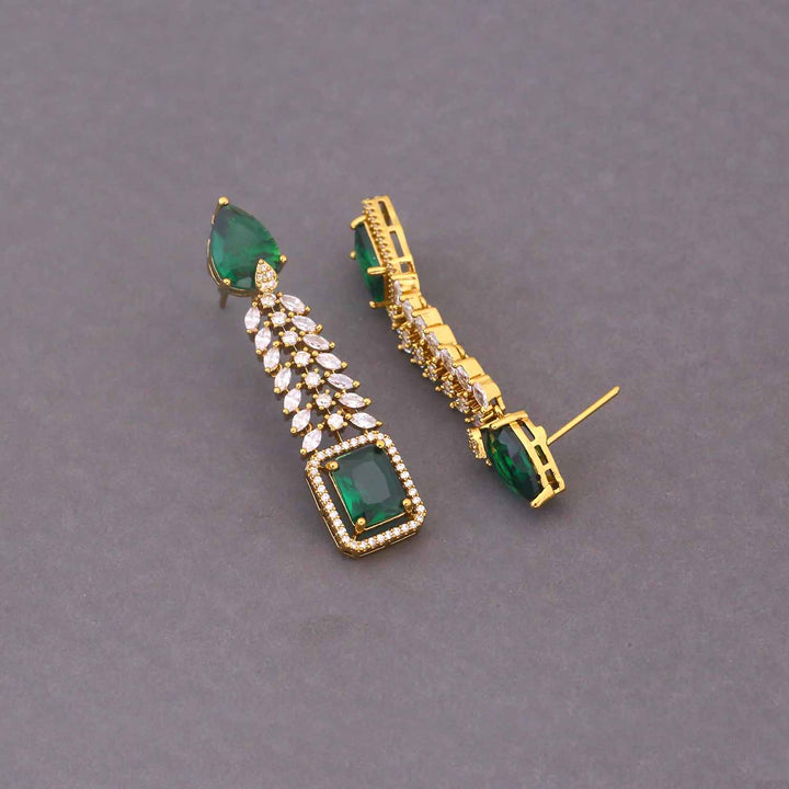 Emerald Arienna Zirconia Danglers
