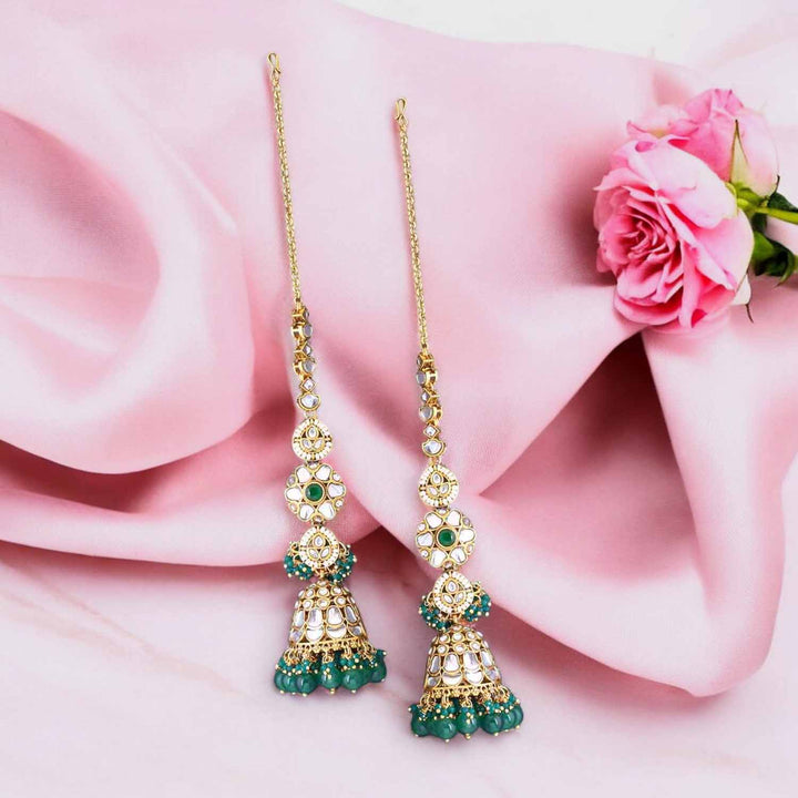 Emerald Aruha Sahara Jhumkis
