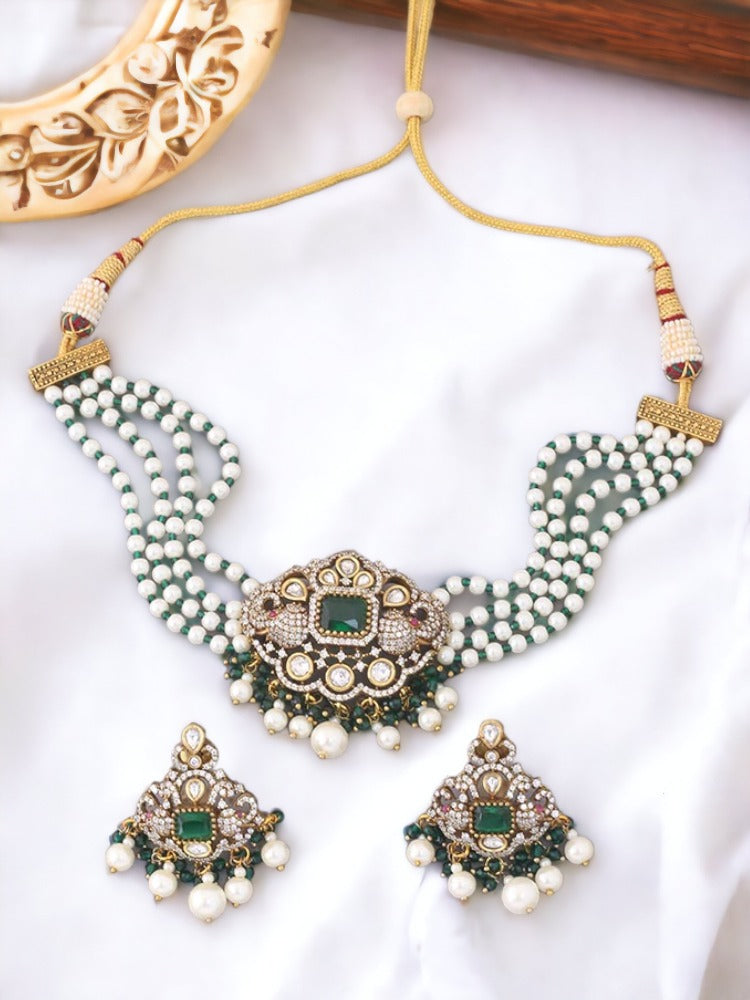 Emerald Ashvi Jewellery Set