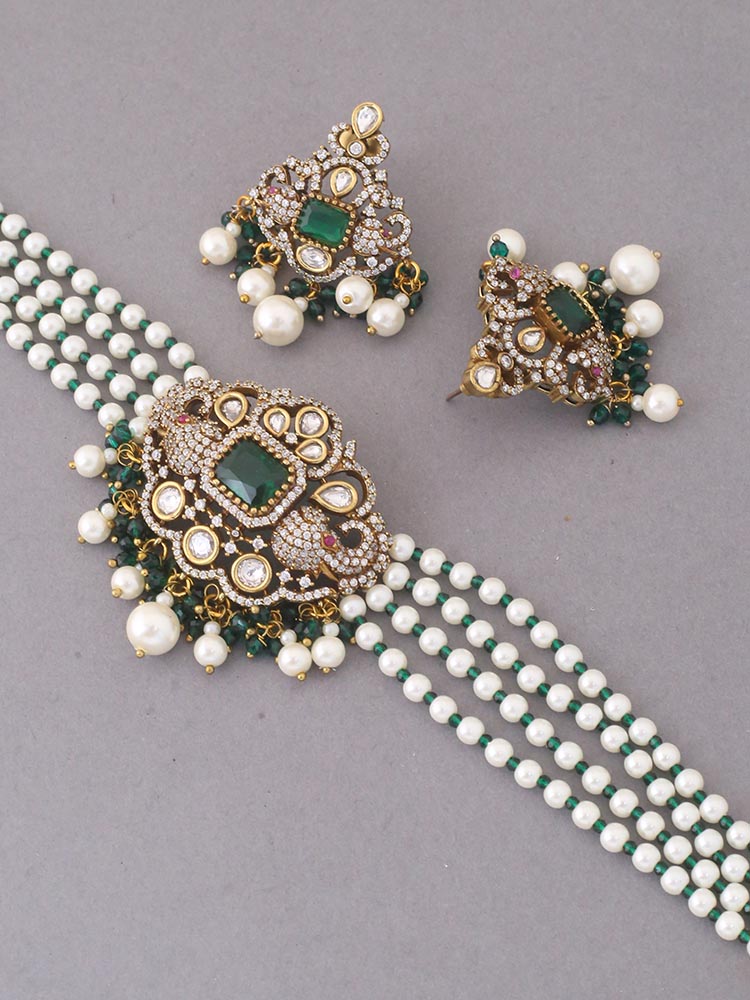Emerald Ashvi Jewellery Set