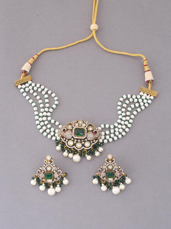 Emerald Ashvi Jewellery Set