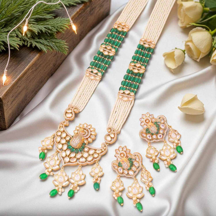 Emerald Asna Kundan Jewellery Set - EOSS