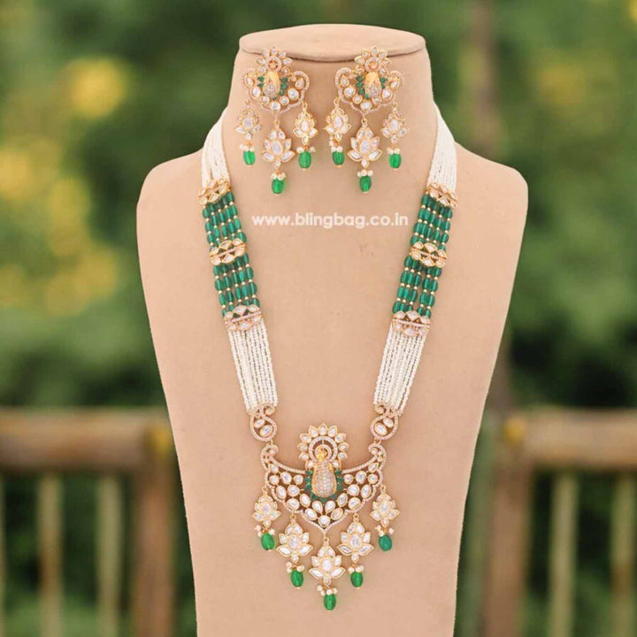 Emerald Asna Kundan Jewellery Set - EOSS