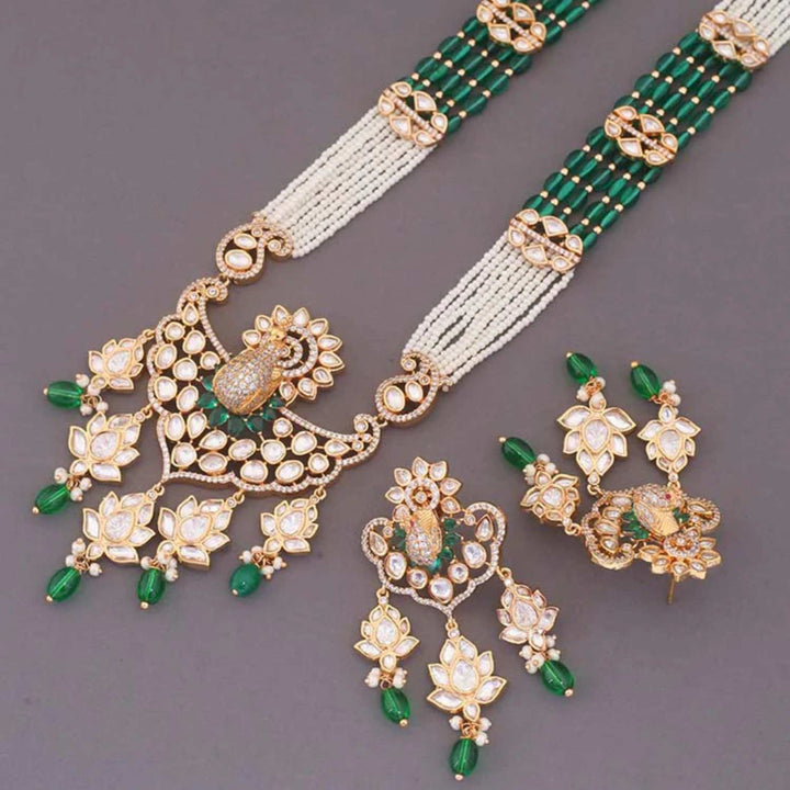 Emerald Asna Kundan Jewellery Set - EOSS