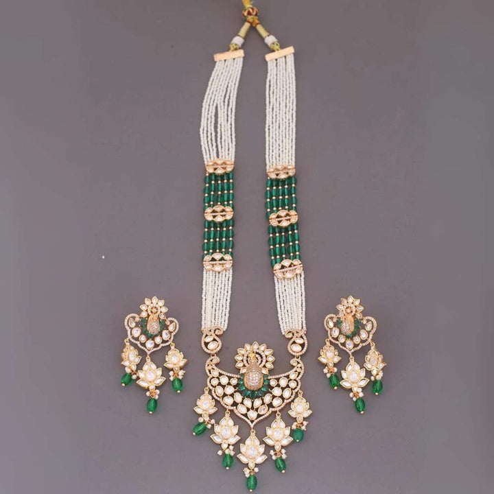 Emerald Asna Kundan Jewellery Set - EOSS