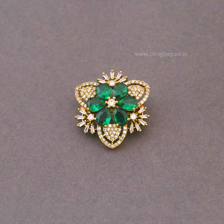 Emerald Aterie Brooch