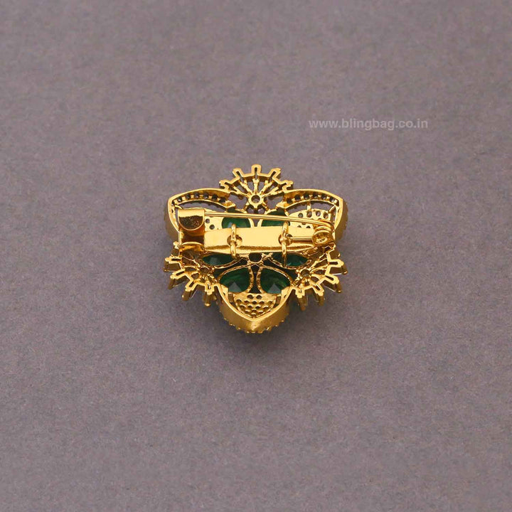 Emerald Aterie Brooch