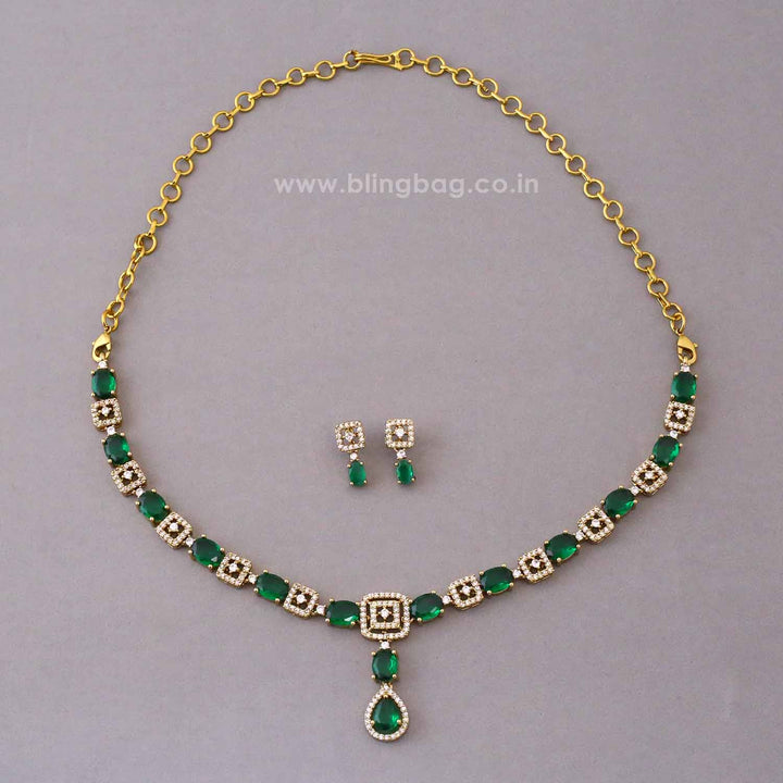Emerald Aura Victorian Jewellery Set - New Arrival