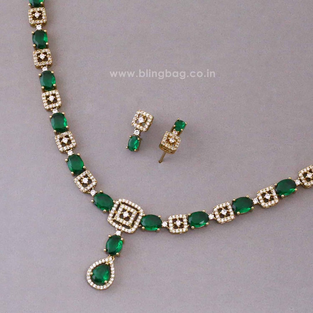 Emerald Aura Victorian Jewellery Set - New Arrival