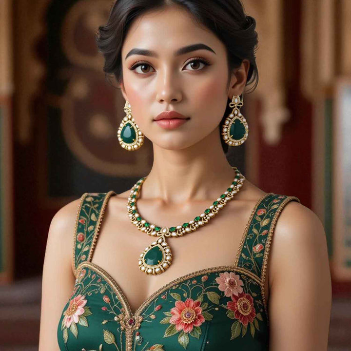 Emerald Aurendra Victorian Jewellery Set - New Arrival