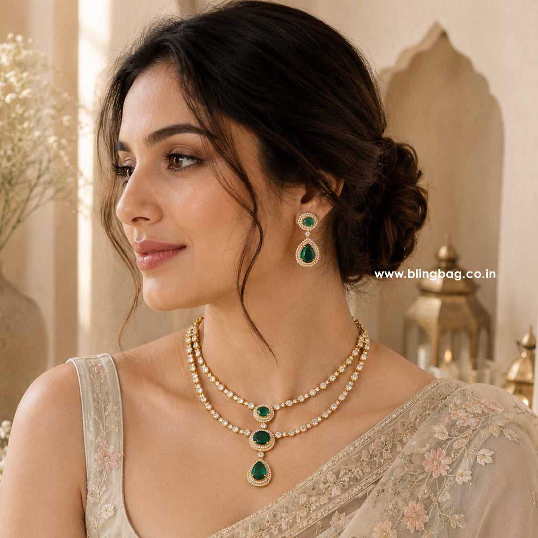 Emerald Auroraa Victorian Jewellery Set - New Arrival