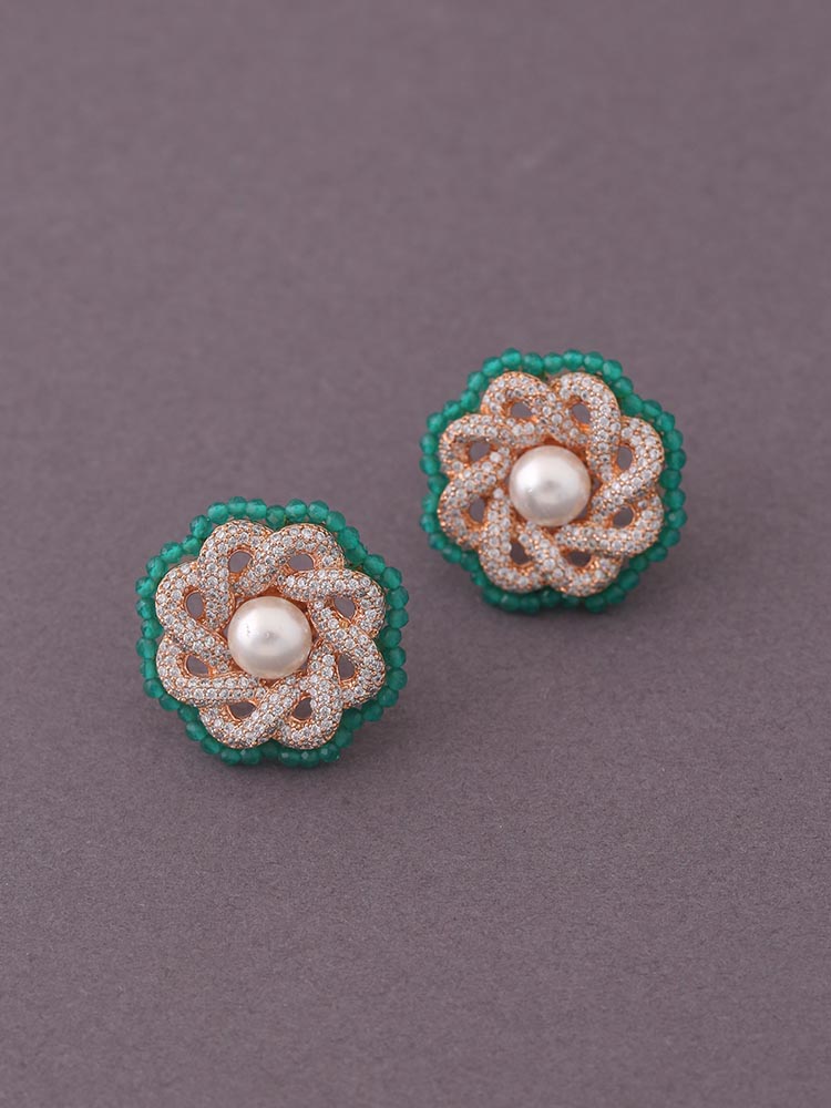 Emerald Autumn Zirconia Studs