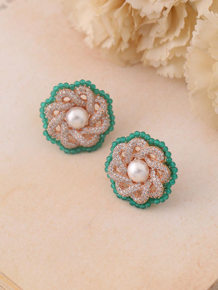Emerald Autumn Zirconia Studs