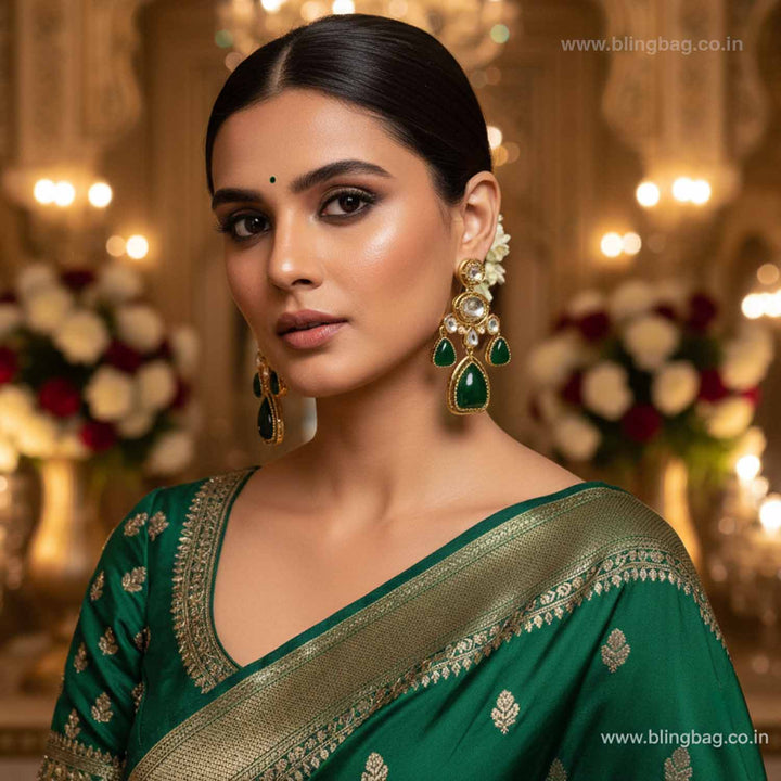Emerald Ayati Danglers