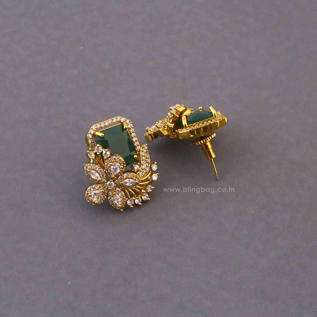 Emerald Aylani Victorian Studs