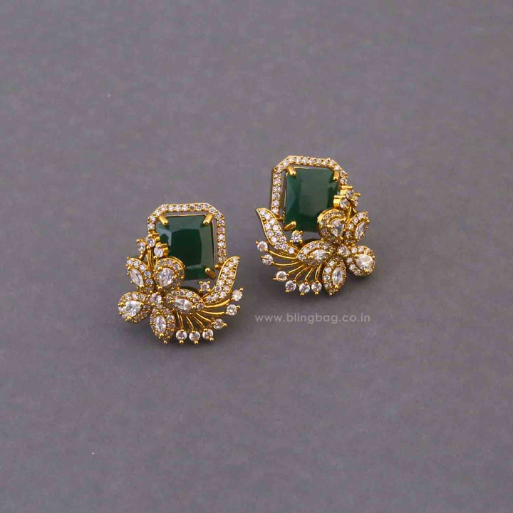 Emerald Aylani Victorian Studs