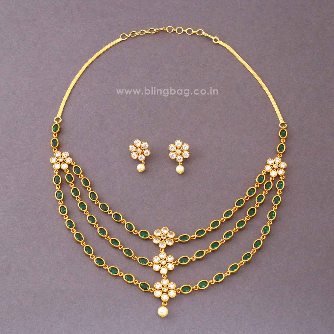 Emerald Baani Antique Jewellery Set- New Arrival